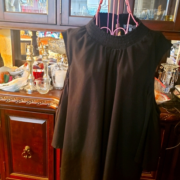 Black Cold Shoulder Blouse Crave Lane - Picture 1 of 4